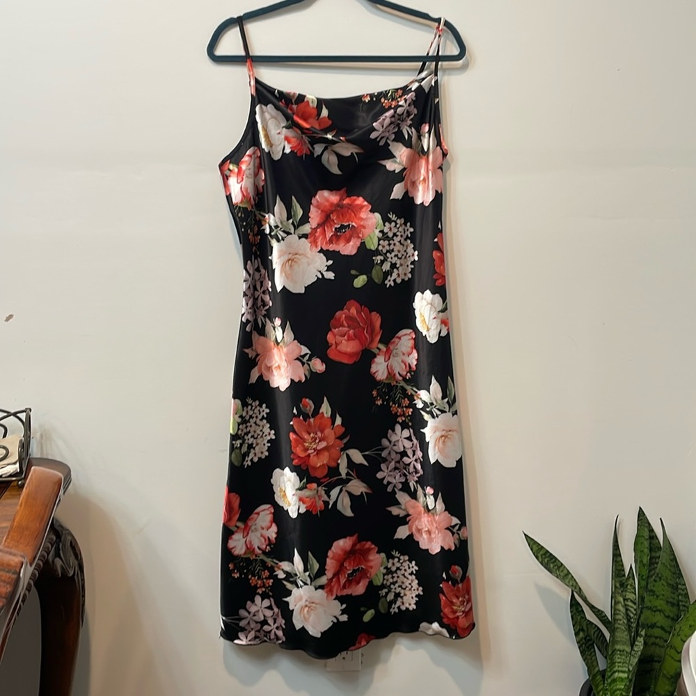 Woman’s satin silk midi dress